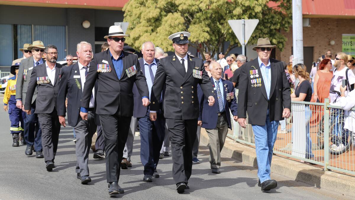 Photos from the Raymond Terrace Anzac Day mid-morning service on Tuesday, April 25, 2023. Pictures by Ellie-Marie Watts