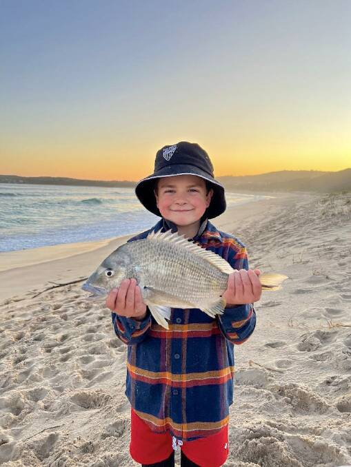 Young Maitland champ Alby Nancarrow bounced this cracker bream up Fingal Beach.