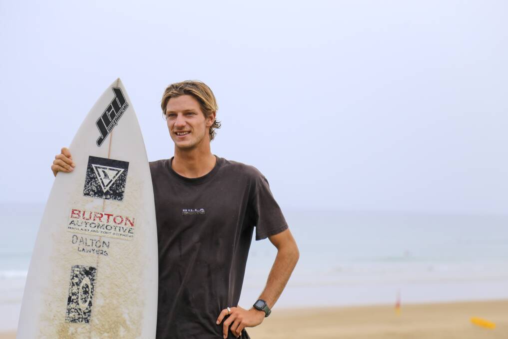 Clayton-Brown at Birubi Beach. He is currently ranked at number three in the Australia/Oceania men's qualifying series. Picture by Ellie-Marie Watts
