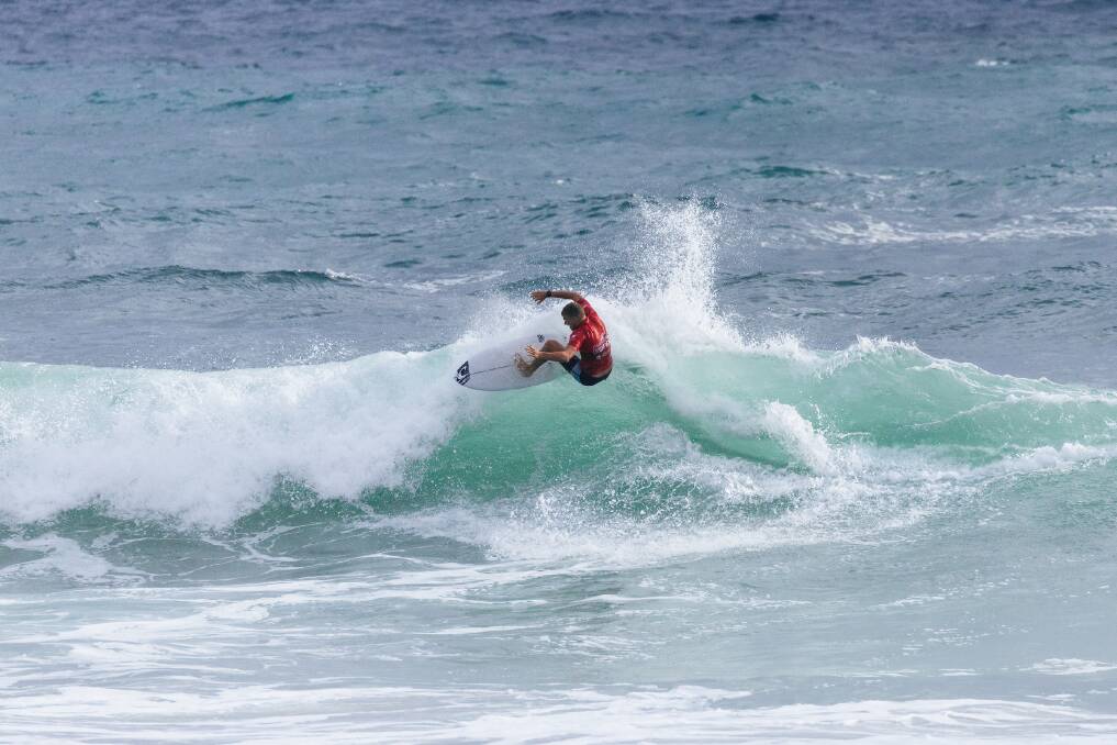 Anna Bay surfer Josh Stretton in the Tweed Coast Pro on Monday, February 13. Picture by Cait Miers, WSL