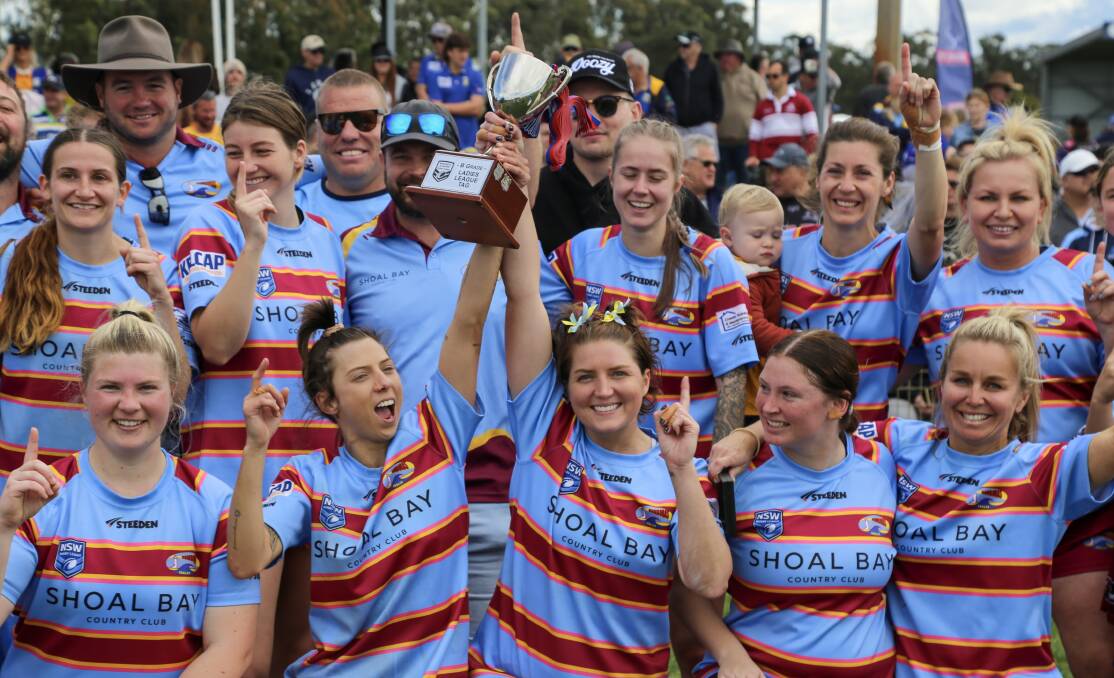The Fingal Bay Bomboras ladies claimed their first premiership in their first ever grand final appearance when they beat Stroud 40-6 on Saturday, September 10, 2022. Picture by Ellie-Marie Watts.
