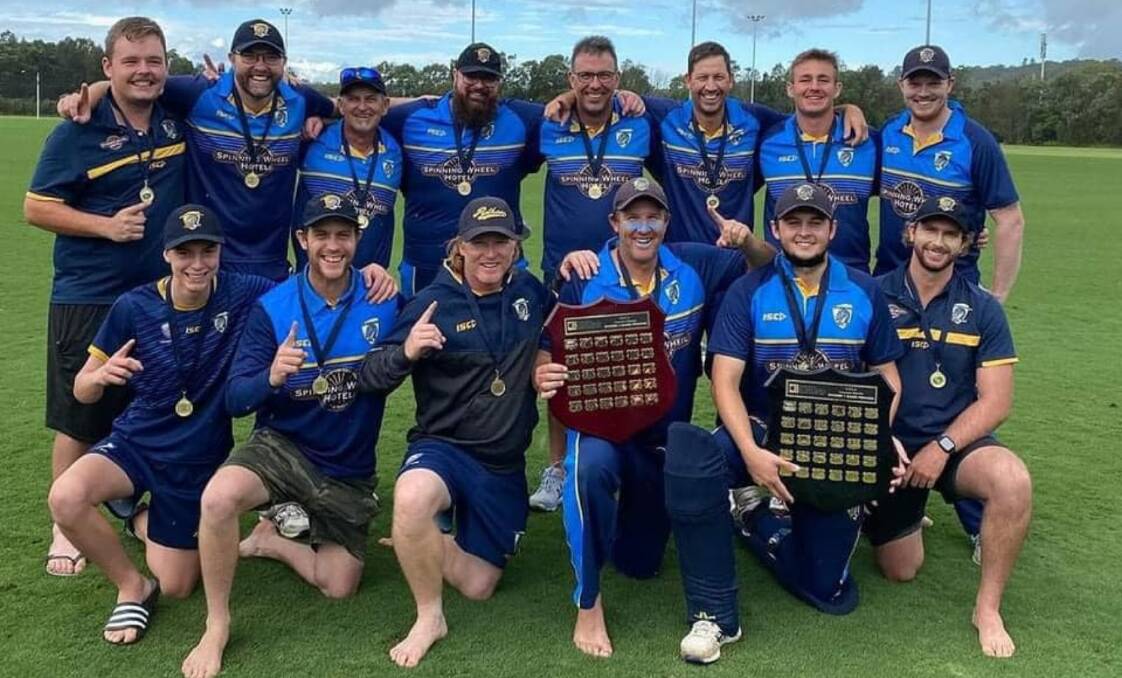 GRINNERS: The Port Stephens Pythons claimed the NDCA suburban cricket comp's division one minor and major premiership. 