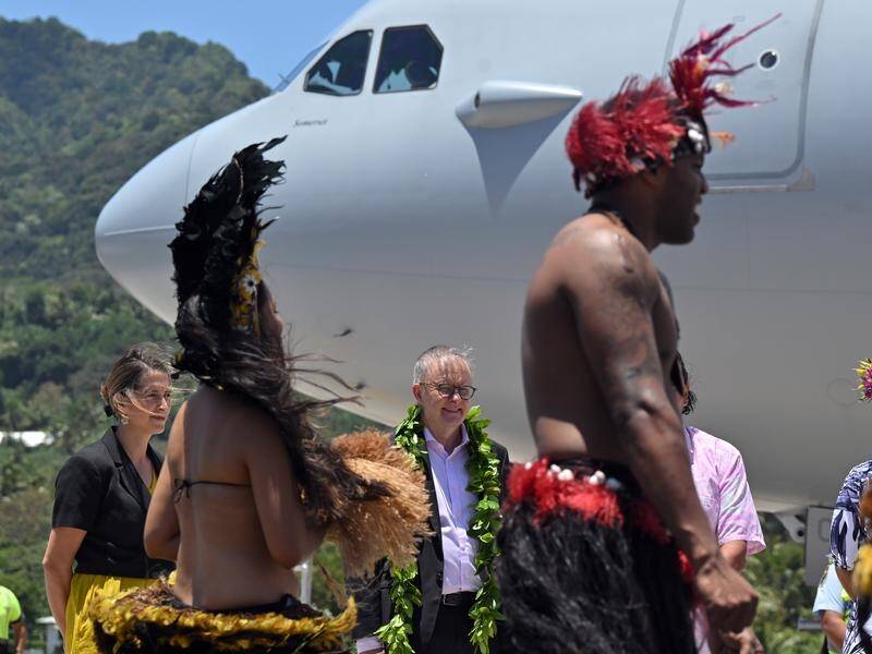 Anthony Albanese says it's vital to secure a shared Pacific that is peaceful, safe and prosperous. (Mick Tsikas/AAP PHOTOS)