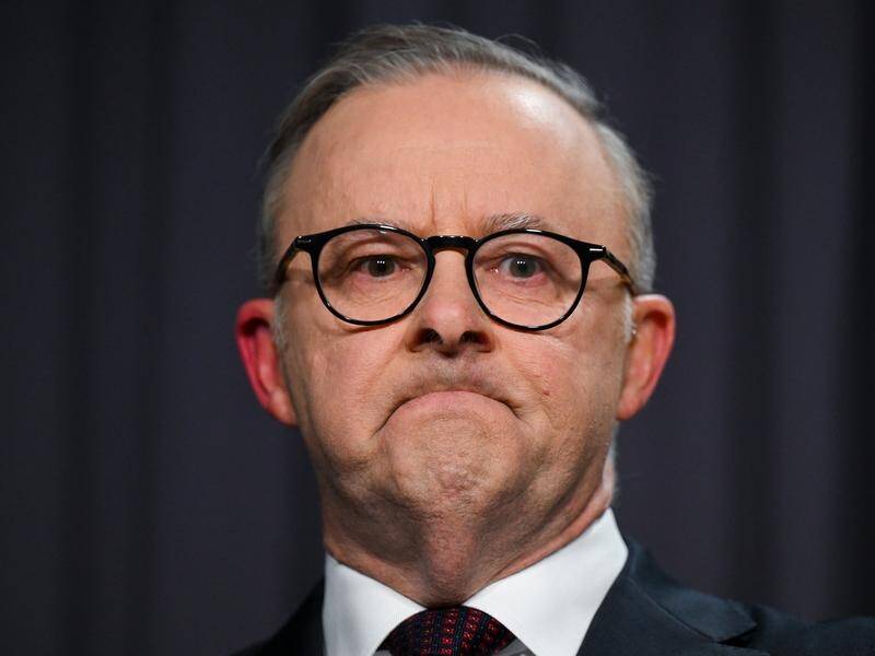 Anthony Albanese has responded to the Indigenous voice referendum loss with a speech to the nation. (Lukas Coch/AAP PHOTOS)
