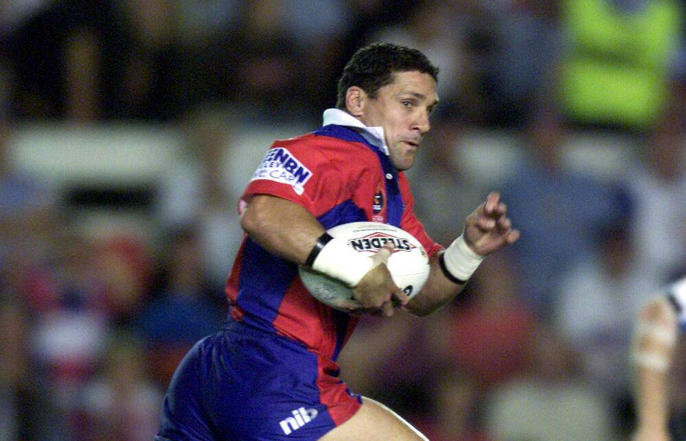 Robbie O'Davis on the field for the Newcastle Knights in 2002. File picture